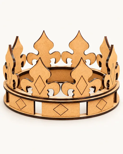 Coroa Decorativa em MDF 3D